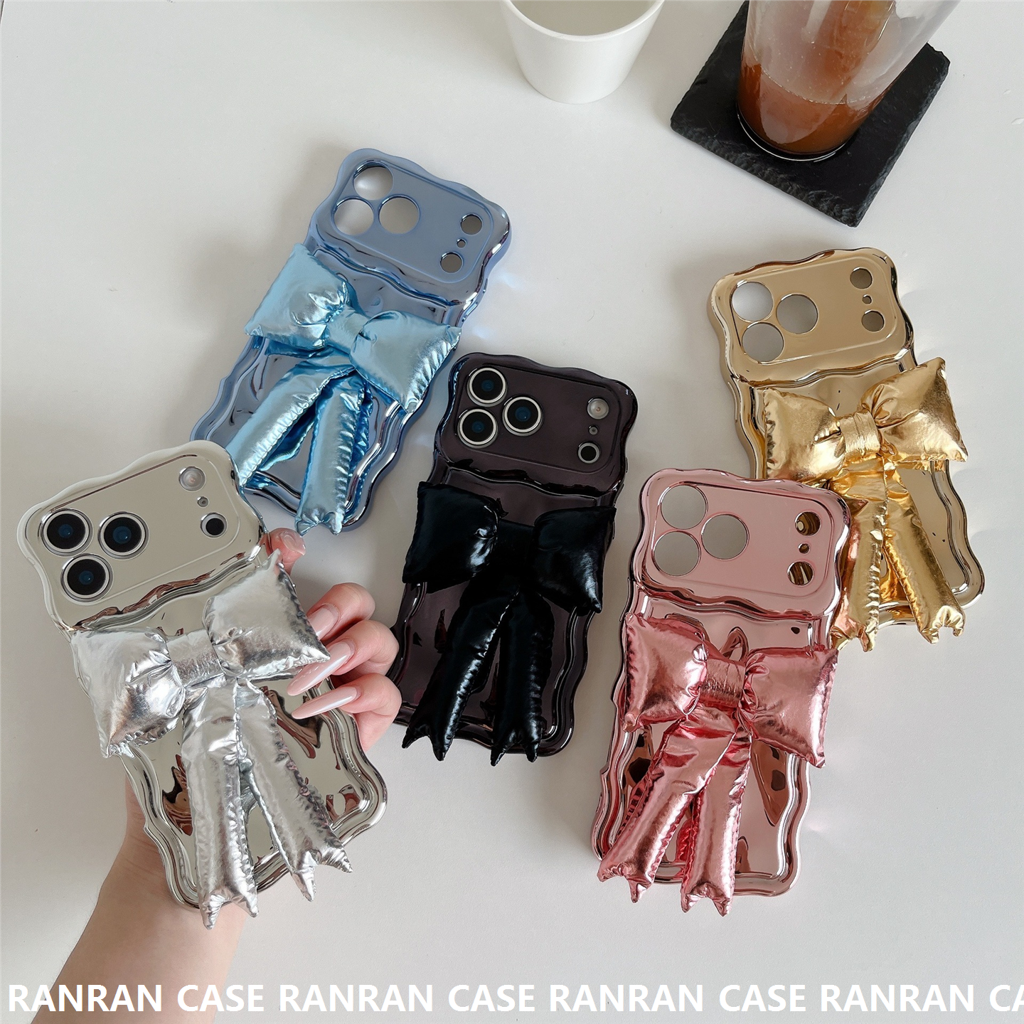 少女粉色电镀色立体蝴蝶结适用iPhone16pro max苹果17手机包14/15,运动包/户外包/配件,钱包,淘宝优惠券,粉丝福利购,淘宝优惠卷