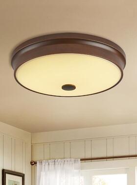 吸顶灯复古美式乡村卧室灯简约大气中古书房灯阳台2024年新款灯具