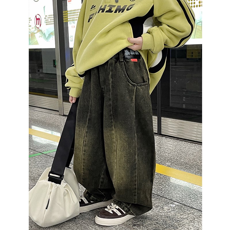 童装男童牛仔裤春秋款202u3新款洋气儿童秋装中小童休闲长裤韩版