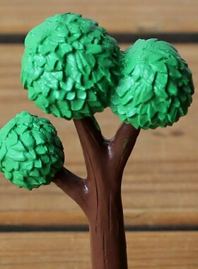 新款绿色圆形树摆件花园树微景观拍摄家居装饰桌面树脂车载小摆件