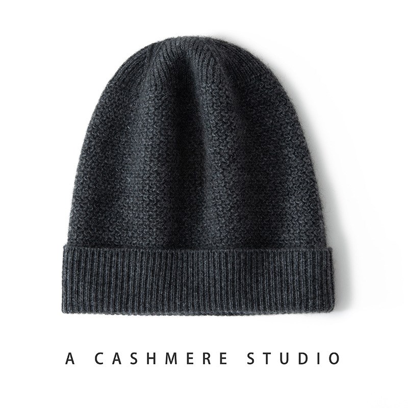 山羊绒帽子女针织帽冬季保暖户外纯色冷帽时尚逛街男毛线帽包头帽