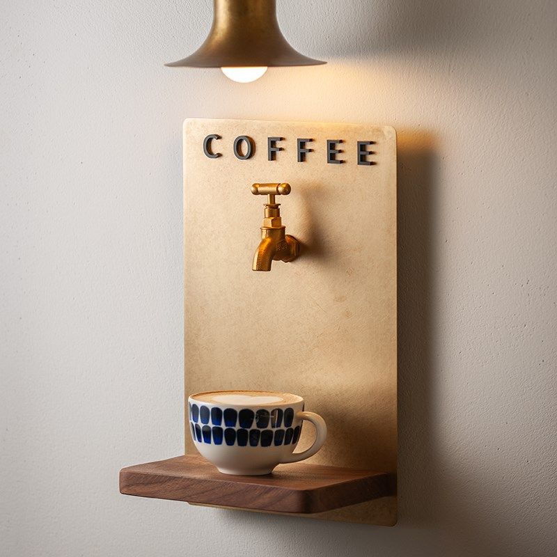 黄铜咖啡拍照f打卡装置除了好看没什么实际用途可定制logo不含杯,商业/办公家具,商用门牌/牌匾,淘宝优惠券,粉丝福利购,淘宝优惠卷