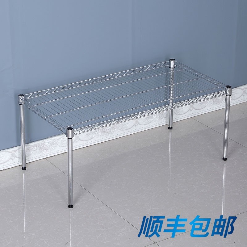 厨房置物架微波炉架一层不锈钢色收纳架烤箱架橱柜隔层分层架单层