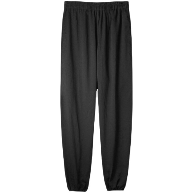 亚麻太极裤男练功裤女太s极拳薄款春夏季宽松休闲晨练瑜伽裤灯笼