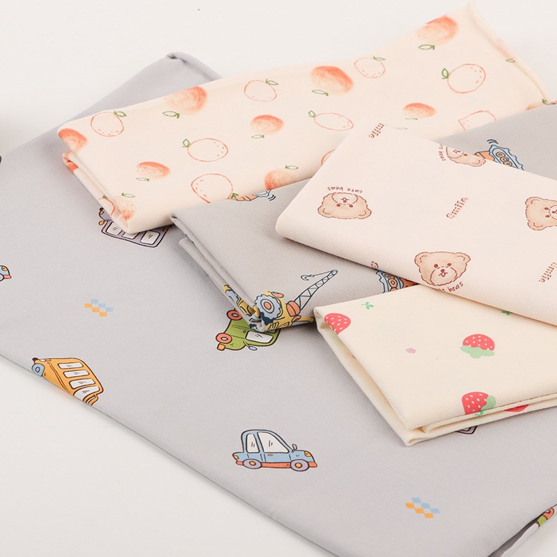 160g冰爽棉冰瓷棉 弹力食毛凉感氨纶汗布 儿童纯棉T恤内衣裤面料