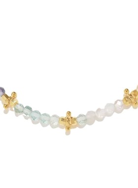 天然紫莹串珠项链多巴胺水晶颈链锁骨链小众时尚简约高级感项链女