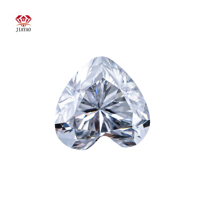 爱心DEF色心形莫桑石碳硅石赠送腰码黑卡白色尖底莫桑石裸石