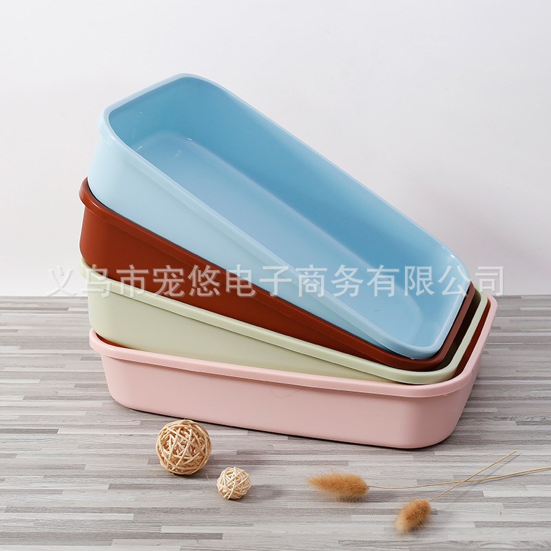 半封闭式猫砂盆防外溅猫厕所高边耐摔方形猫屎盆铲子猫咪用品