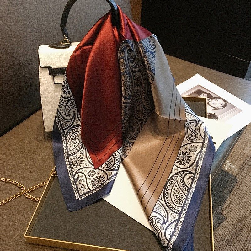 高档洋气时尚拼色腰果花丝巾女方巾真丝薄款围巾春秋百搭装饰领巾,服饰配件/皮带/帽子/围巾,围巾/丝巾/披肩,淘宝优惠券,粉丝福利购,淘宝优惠卷