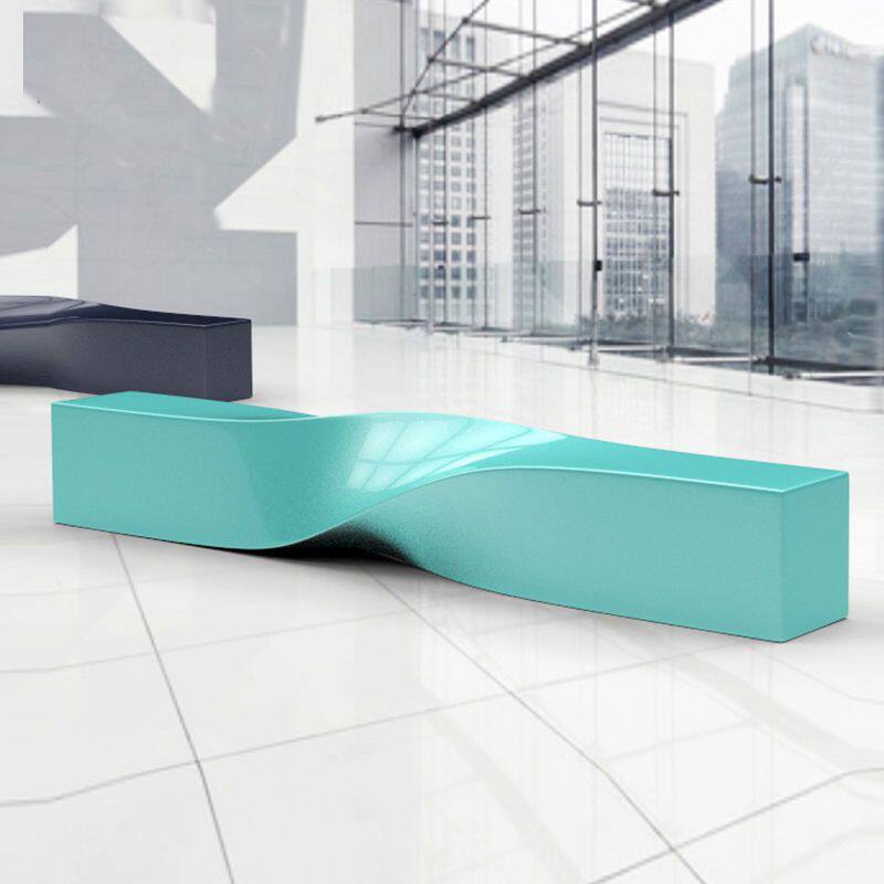 商场玻璃钢休闲座椅麻花长凳公园椅等候椅户外长椅创意艺术排椅