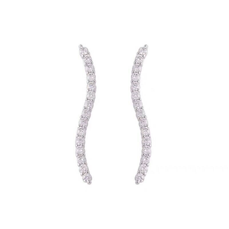 微镶锆石长款耳环女 2024新款爆款耳钉女 高级感冷淡风简约耳环潮