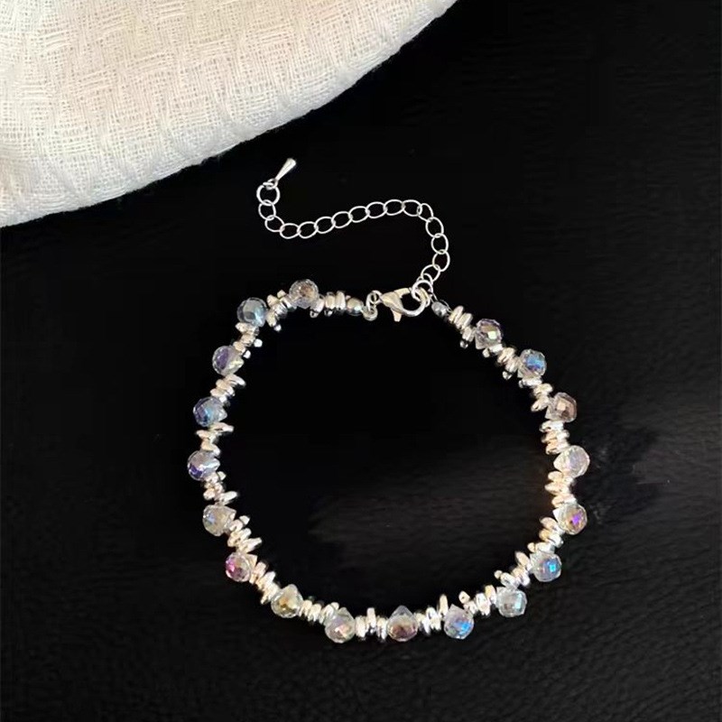 超仙彩色水晶手链女轻奢小众高级感碎石手串时尚百搭气质手饰夏
