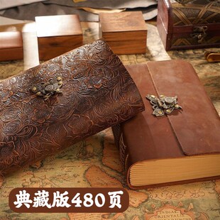 疯马皮复古手帐本笔记本素描w本日记本精致高级手工牛皮本记事本