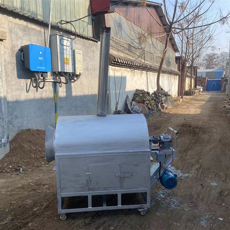 椰糠烘干机三项电蓖麻柴煤电滚筒炒料机中型棕榈果翻炒设备