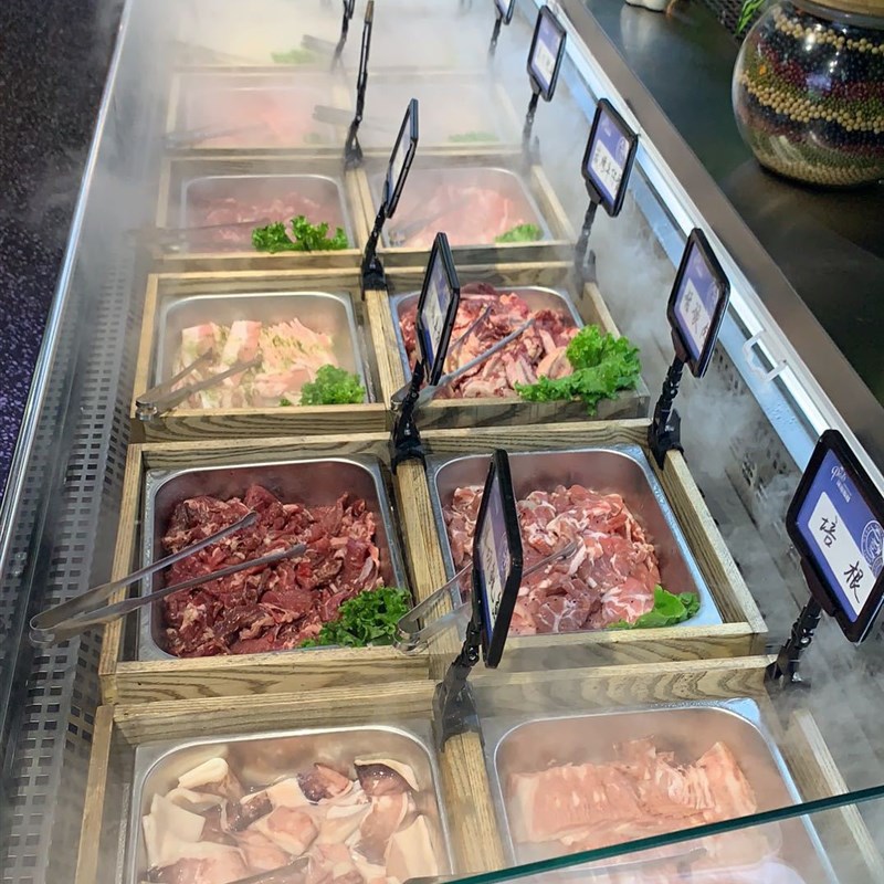 自助烤肉火锅自选柜阶梯冰台喷雾展示柜披萨开槽沙拉台商用