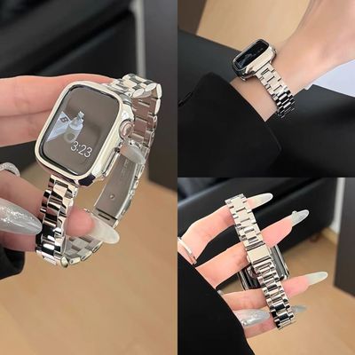 适用vivo手表带watch5金属iQOO钢带watchGT三株3/2代细款替换腕带