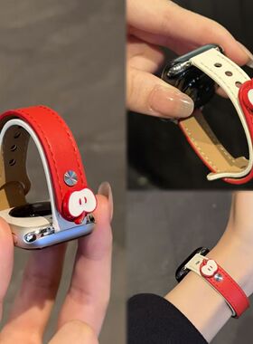 适用苹果S11表带s10时尚苹果SE手表987654柔软运动女生表带Ultra