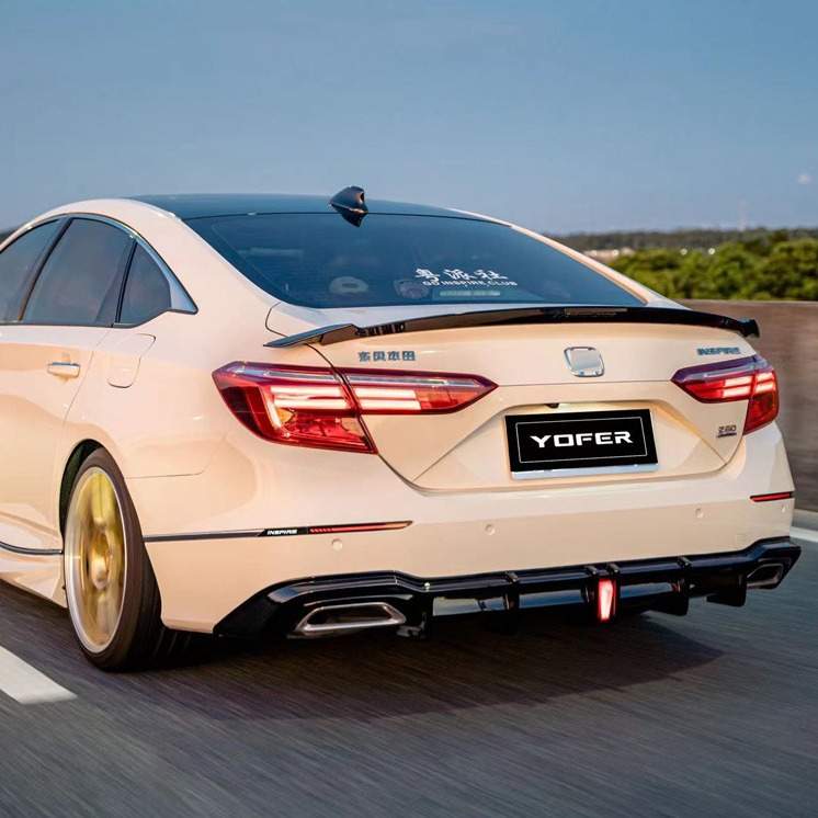 19款英仕派加装YOFER小包围带面漆前唇带灯后唇INSPIRE龙影款尾翼