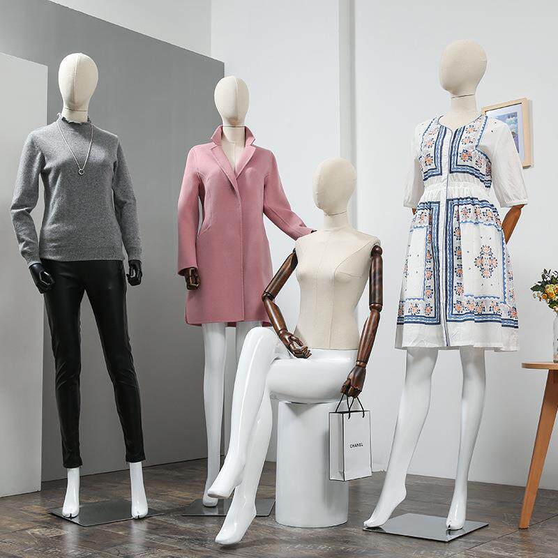 2016韩版全身模特道具女服装店橱窗展示陈列模特架包布实木活动手