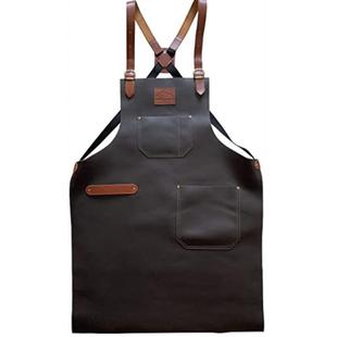 围裙烘焙烧烤围裙木工花艺围裙pu交叉背带围裙可订logo