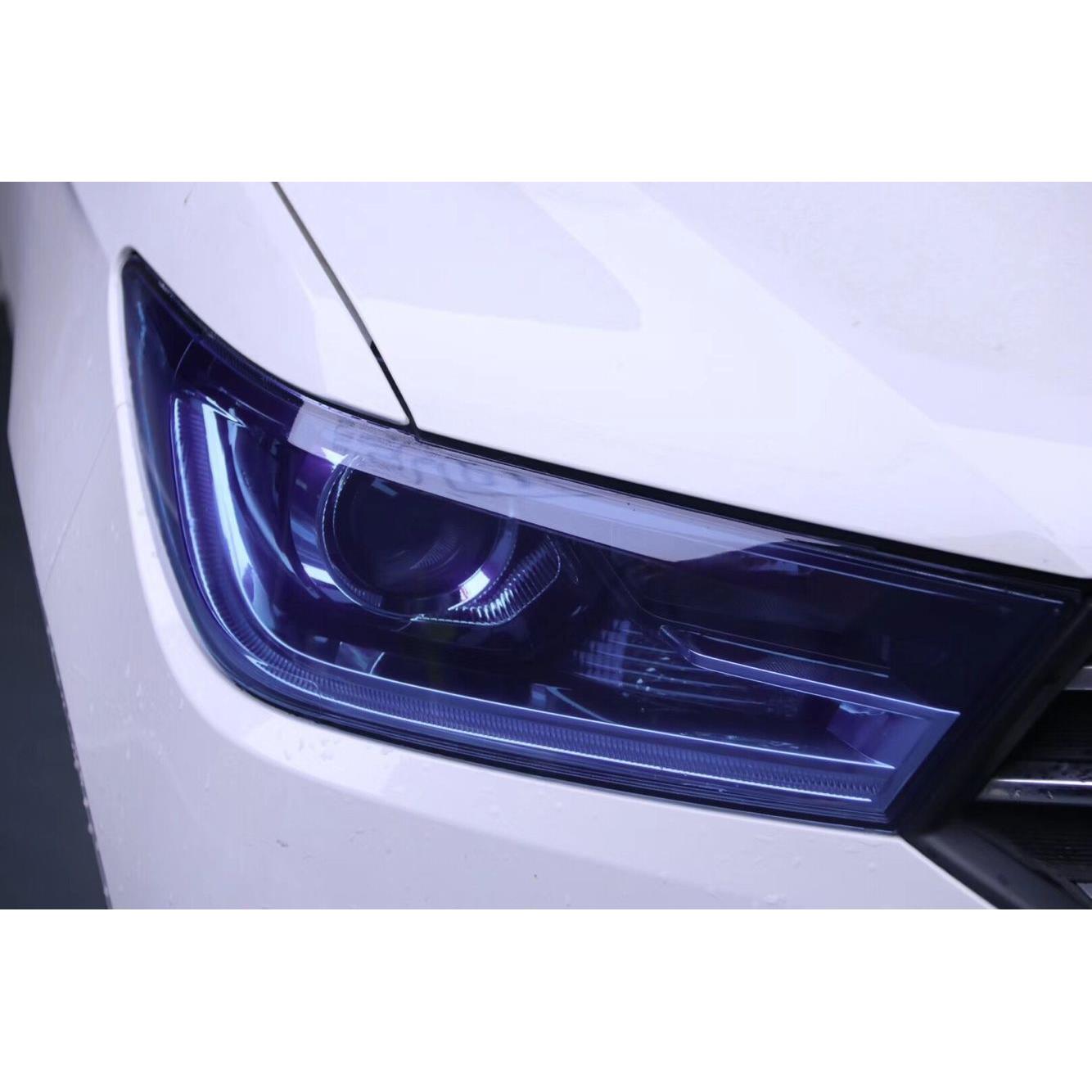 TPH熏黑大灯膜浅黑浅灰深灰亮黑浅蓝透明车灯膜尾灯膜