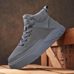 工装马丁靴男鞋高帮秋季保安专用厨房防水防滑耐磨运动工地劳保鞋