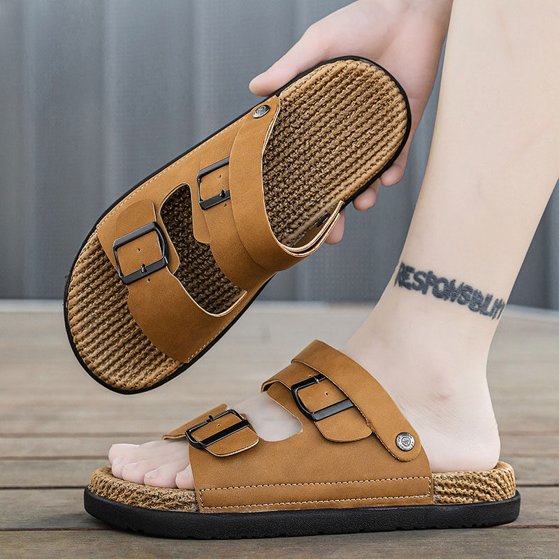 勃肯凉拖鞋男款拖鞋男士大码夏季防滑防臭厚底外穿46两穿47凉鞋48