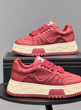 复古皮面软底小白鞋男鞋2026春秋新款潮流小众运动休闲板鞋男潮鞋