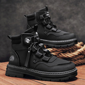 2026新款 英伦风休闲鞋 耐磨男鞋 马丁靴男秋季 工装 靴男士 大黄靴棉鞋