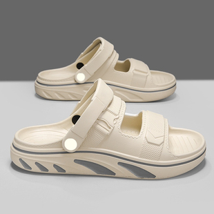 凉鞋男款2026新款夏季外穿防滑防臭两用沙滩休闲户外开车拖鞋男式