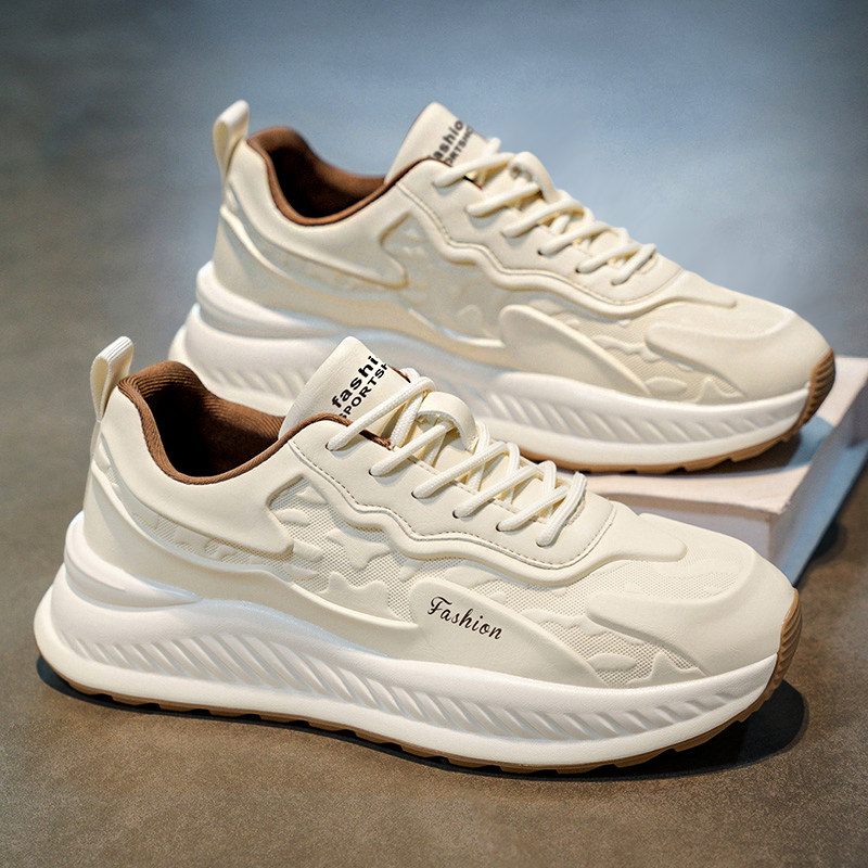 白色运动鞋男款秋季2025新款青少年学生小白鞋跑步防滑百搭老爹鞋