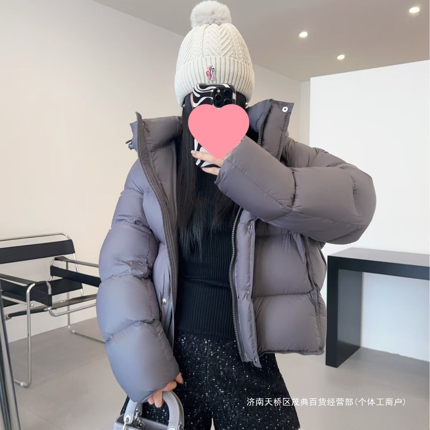 跨境【真90鹅绒)puff云感泡芙款时尚连帽羽绒服保暖羽绒服女外套