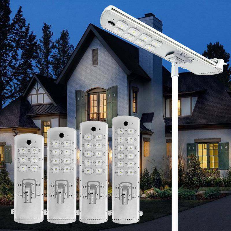 跨境新品自清洁一体化太阳能路灯120W超亮led市政工程道路照明灯