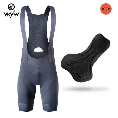 Ykyw围兜骑行裤男子夏季公路自行车山地车意大利双箭垫拼接短裤