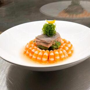 酒店专用意境菜餐具凉菜盘子深盘冷菜创意中式餐具白色陶瓷圆形碗