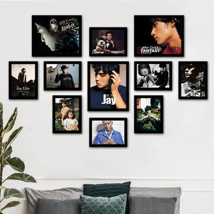 周杰伦海报挂画专辑相框照片墙jay周边卧室客厅装饰画背景墙壁画