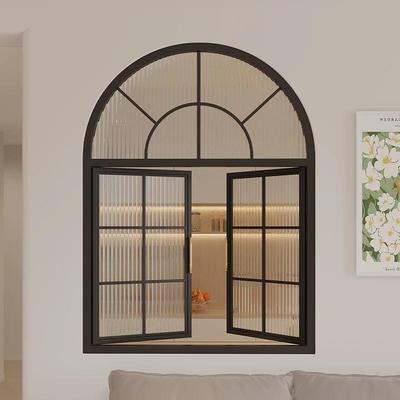 法式窗户覆古定制铁艺铝合金门窗上海圆弧老钢窗拱形窗格子窗落地