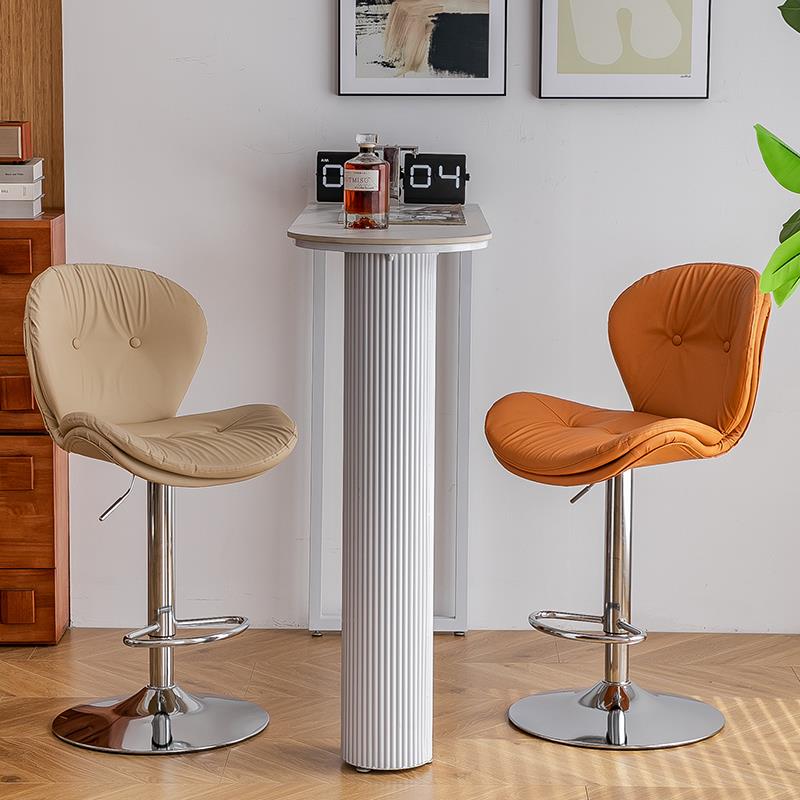吧台椅升降家用现代简约双层高脚椅靠背椅北欧吧台凳前台酒吧椅