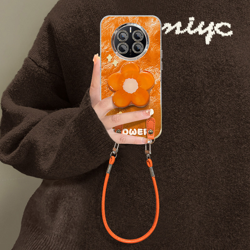 适用华为Mata70手机壳70Pro+橙色花朵60高级感小众50带镜头膜40支架挂绳30全包防摔20保护套女mate60不会撞壳,3C数码配件,手机保护套/壳,淘宝优惠券,粉丝福利购,淘宝优惠卷