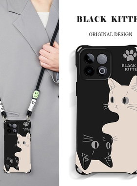 适用iQOOz10turbo手机壳旋转猫咪z10turboPro个性创意z9x女新款z8四角挂绳壳neo7se全包防摔icoo爱酷neo6软壳