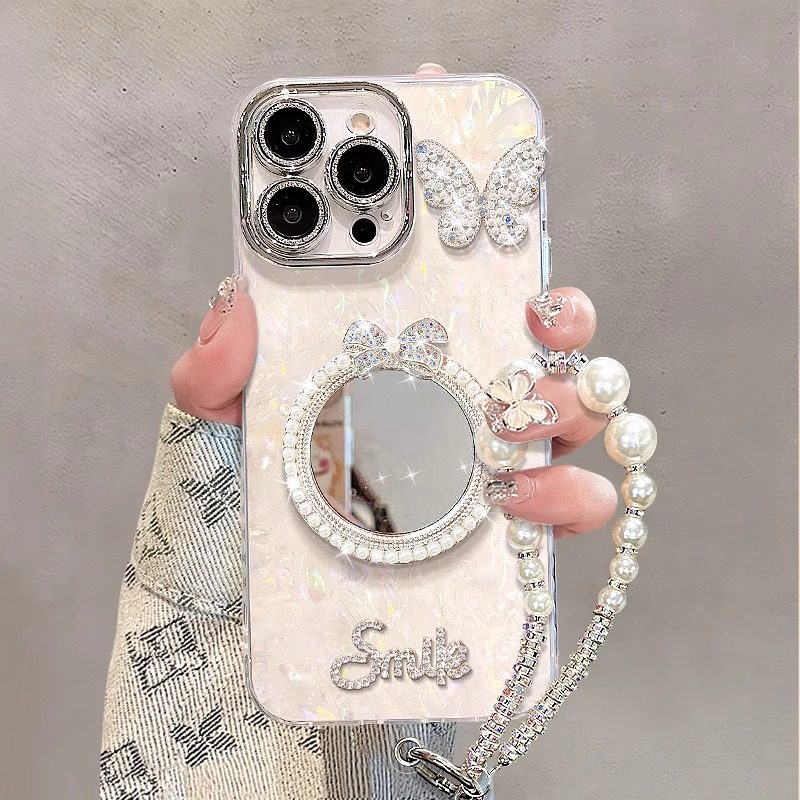 适用苹果15Pro手机壳16Plus珍珠镜子17Promax新女款iPhone17全包镜头膜14防摔保护套13高级感12少女心11创意,3C数码配件,手机保护套/壳,淘宝优惠券,粉丝福利购,淘宝优惠卷