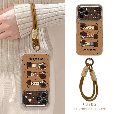 适用苹果16promax手机壳新款iphone15pro硅胶防摔14可爱女13网红12秋冬11挂绳xsmax高级感8plus镜头7p全包se2