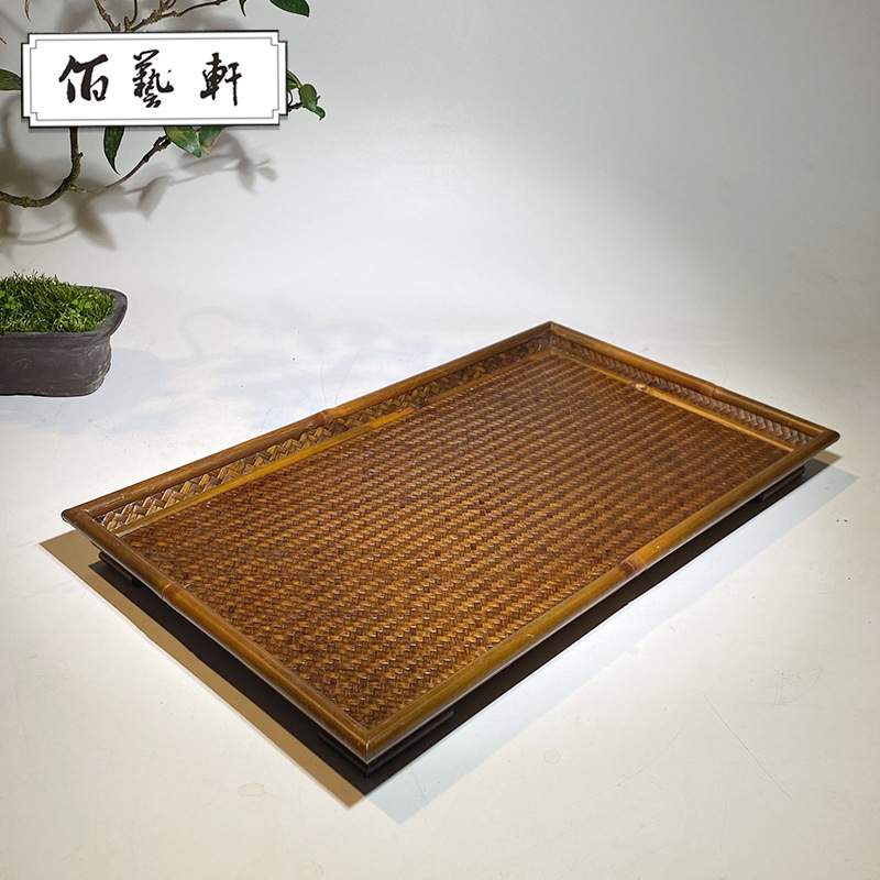 佰艺轩东阳竹制编织茶托盘家用端盘子茶盘直销