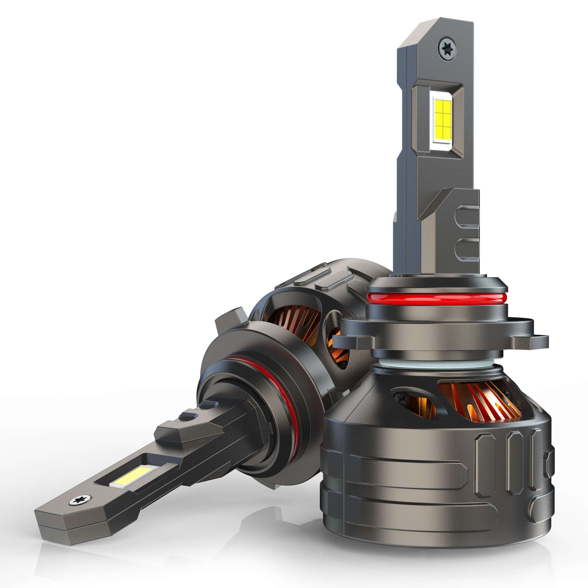 V25超强解码H4H755WLED汽车大灯改装远光近光灯高功率LED解码车灯