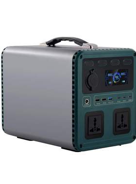 p600绿色款户外便携式储能电源 大容量600W自驾野营应急备用电源