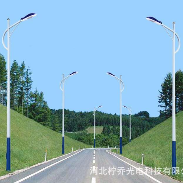 农村太阳能路灯单臂双臂市电路灯5米6米7米8米小区路灯杆园区厂区