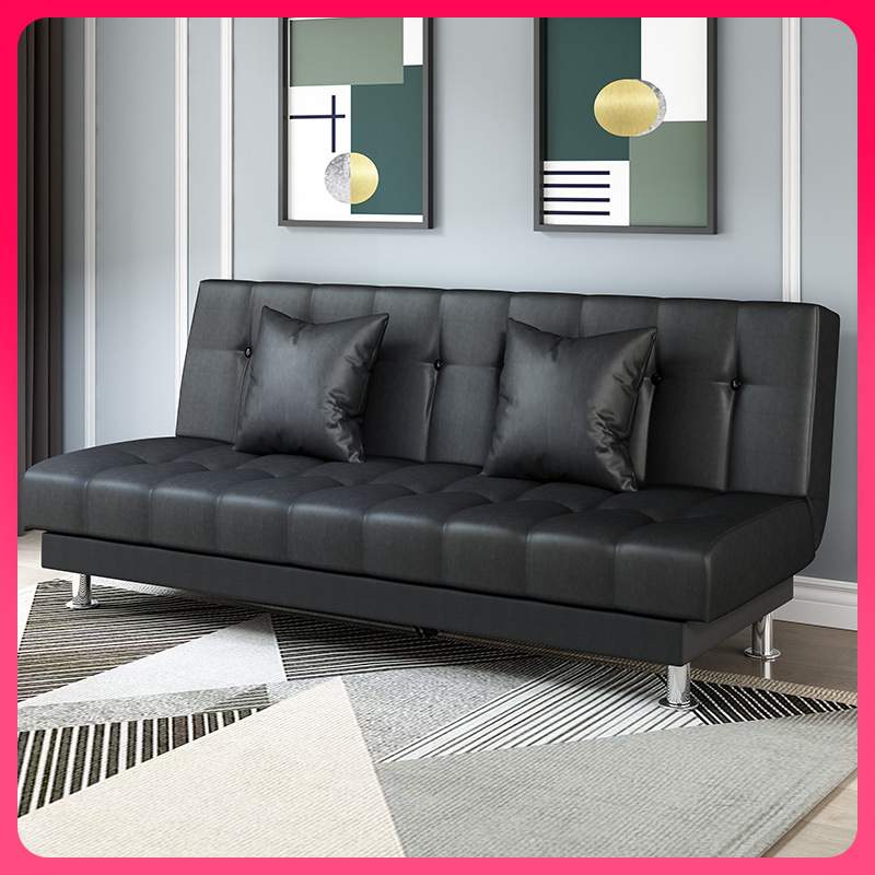 G3YNPU皮油蜡皮艺小户型沙发双人三人两用多功能可折叠简易沙发床