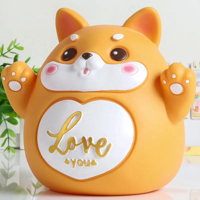 卡通十二生肖狗狗老虎兔子女孩存钱罐防摔大号可存取儿童生日礼物
