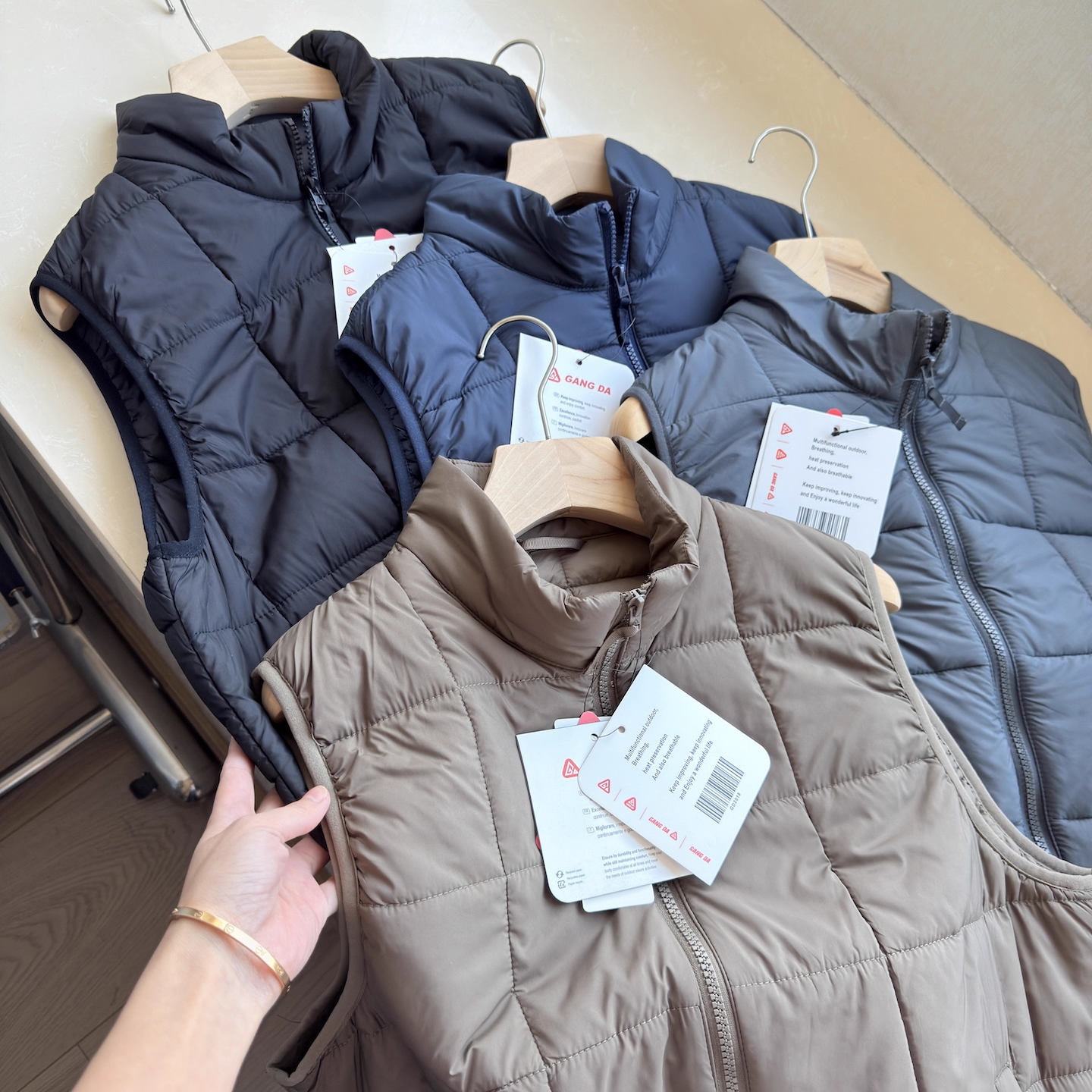 空气绗棉格子！日系男士秋冬季时尚休闲立领便携式背心棉马甲,男装,常规马甲,淘宝优惠券,粉丝福利购,淘宝优惠卷