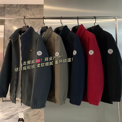 出口挪威单！情侣款秋冬加厚加绒户外防寒保暖摇粒绒抓绒夹克外套